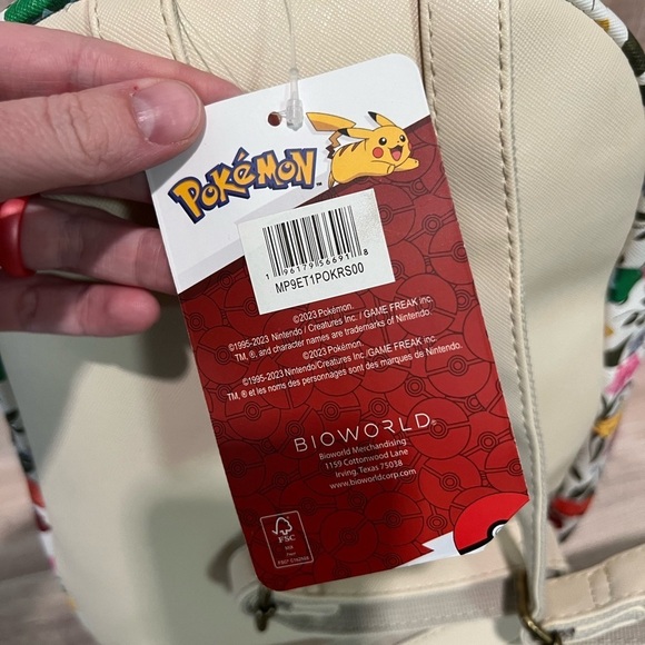 Sleeping Pokemon Floral Mini Backpack NWT main image 6